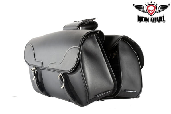 Motorcycle Saddlebag Universal Waterproof No Studs Hard Sheet 4 Pockets