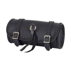 10" PVC Motorcycle Tool Bag With Concho & Braid
