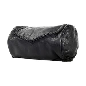 Black Leather Motorcycle Tool Bag