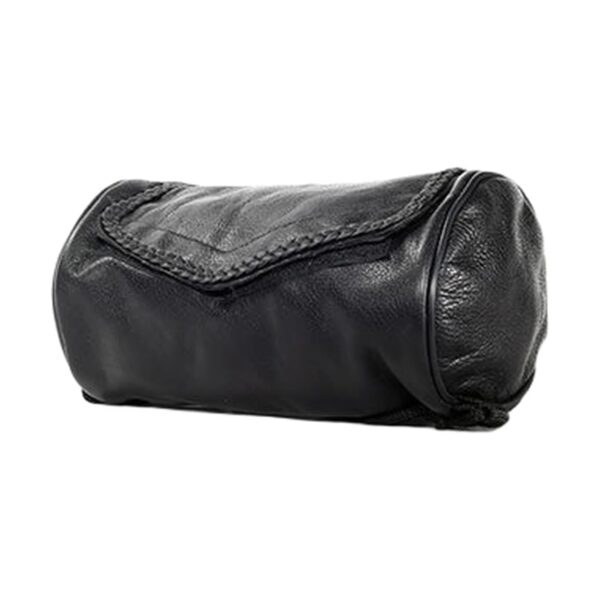 Black Leather Motorcycle Tool Bag