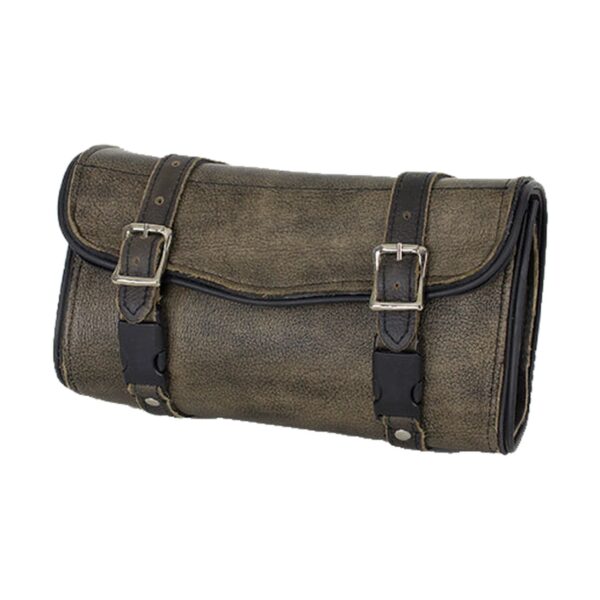Brown Leather Motorcycle Tool Bag
