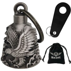 Motorcycle Bell Dream Apparel USA Flag Eagle Head 3D Magnesium Alloy