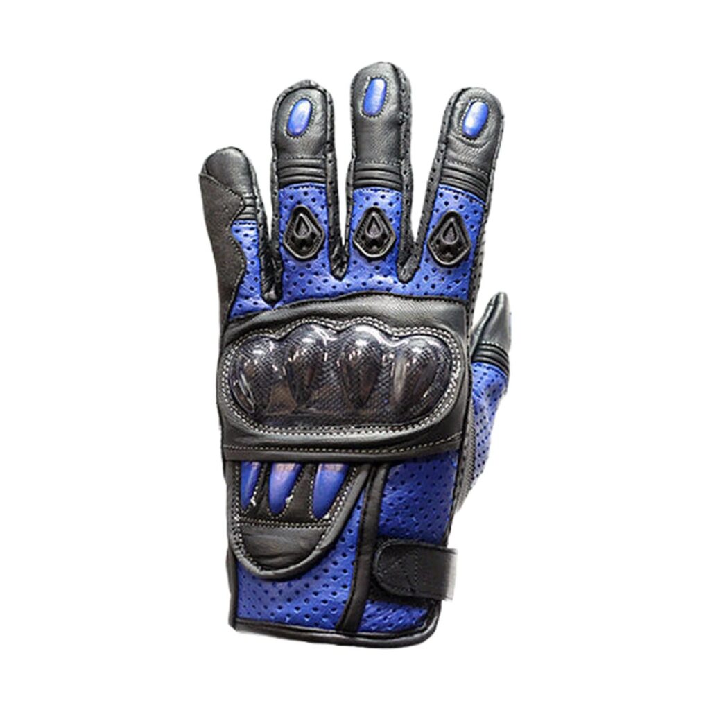 Mens Padded Blue Racing Gloves