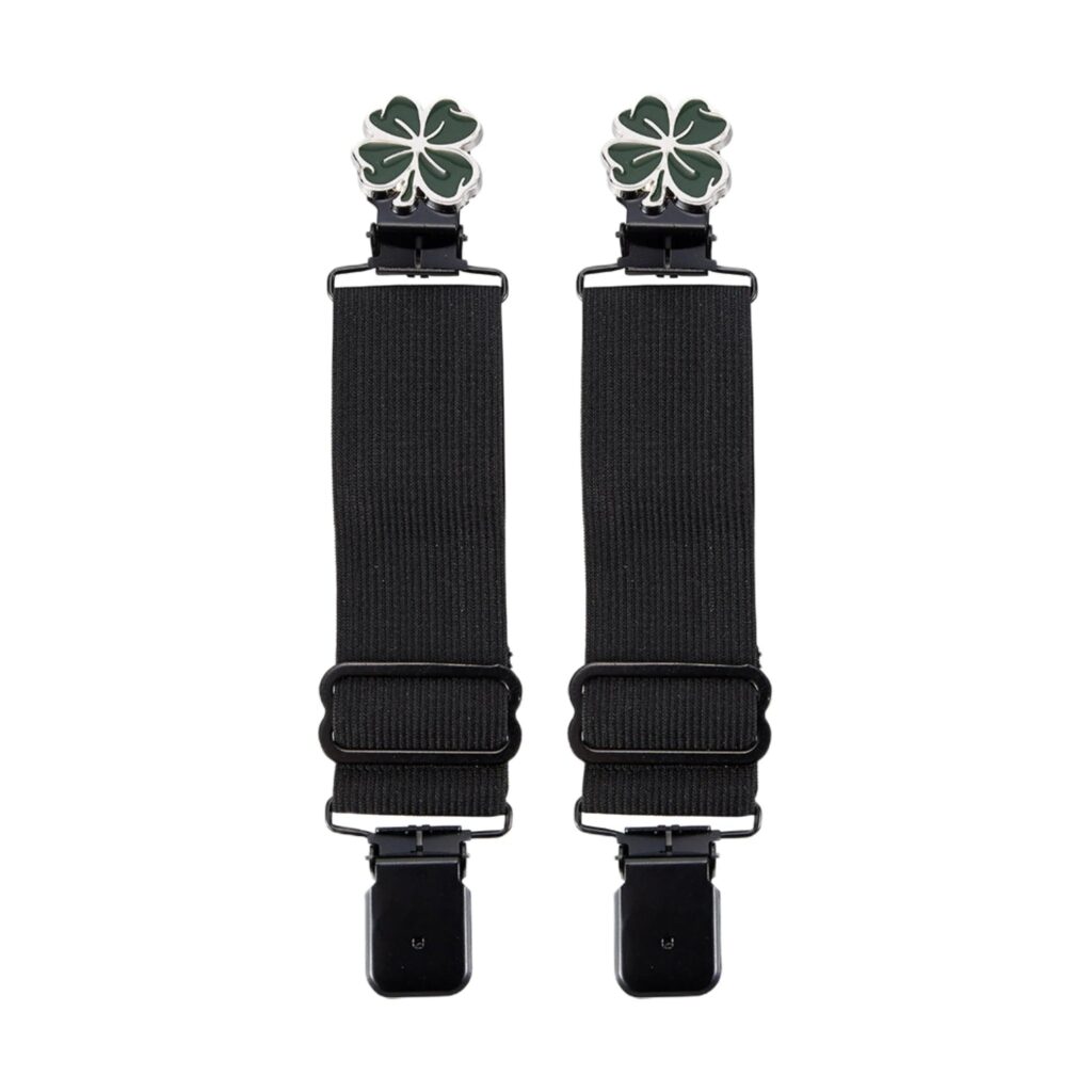 4-Leaf Clover Black Alligator Boot Clips