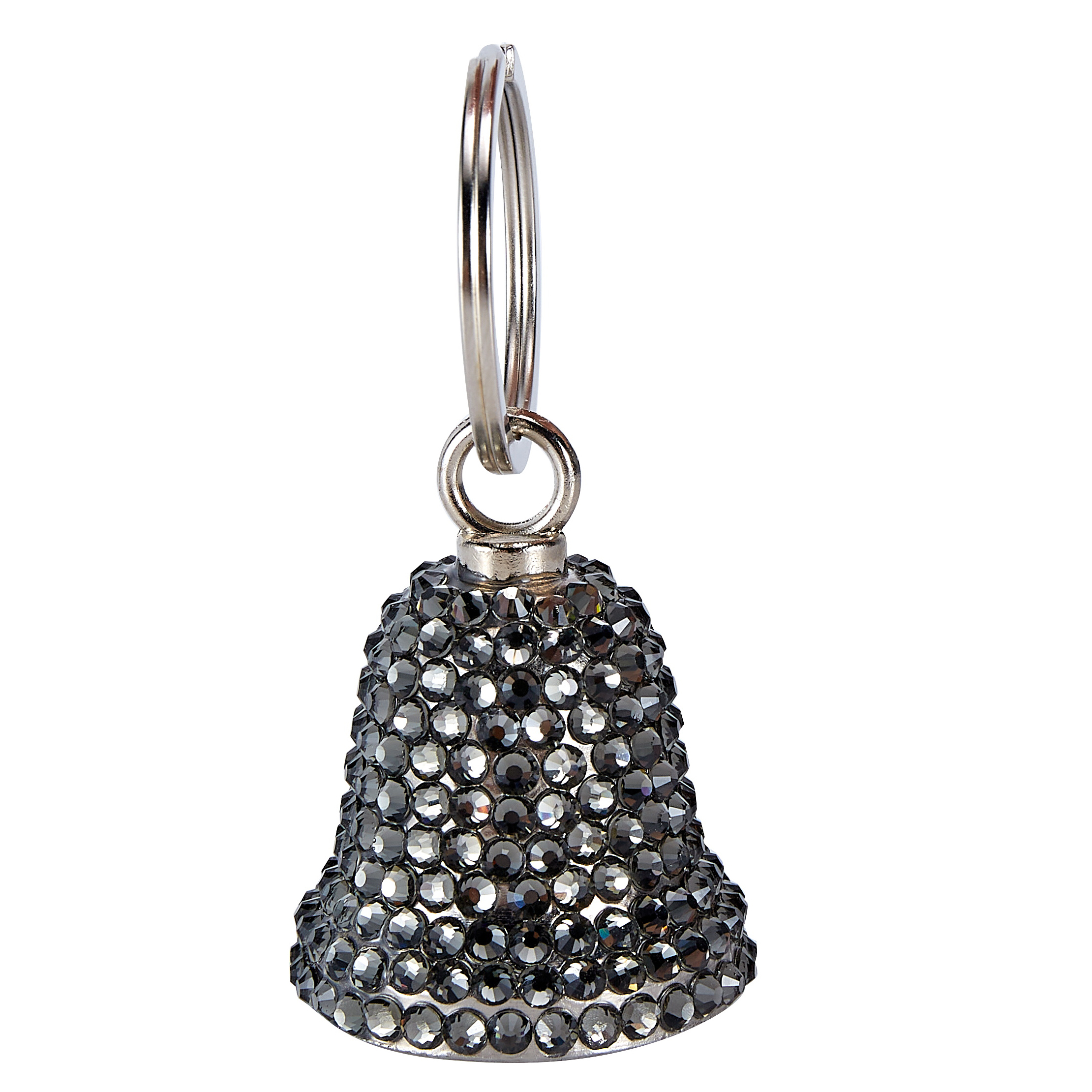 Motorcycle Bell Handcrafted Dark Grey Crystal Bling Design