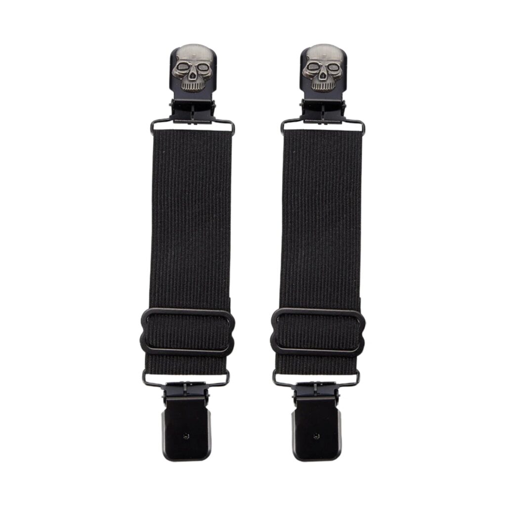 Chrome Skull Alligator Boot Clips