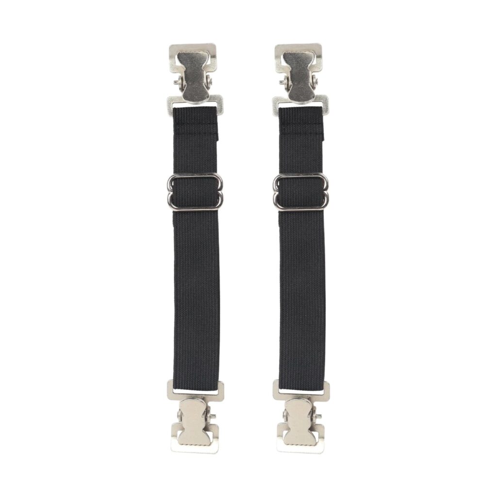 Dream Apparel Heavy-Duty Alligator Teeth Boot Clips Adjustable Elastic Straps