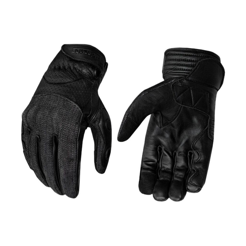 Dream Apparel Leather and Denim combination gloves