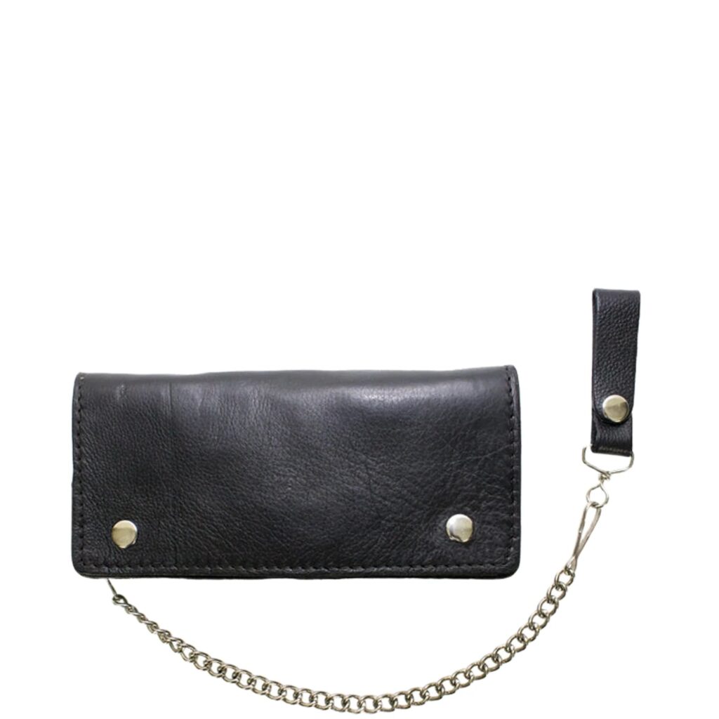 Men's Black 3 Component Naked Cowhide Leather Wallet