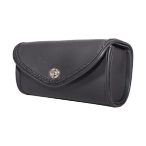 Motorcycle Leather Windshield Bag With Braid