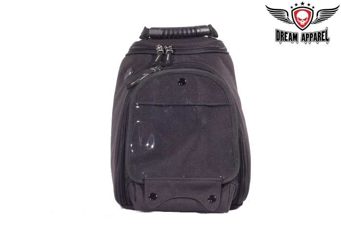 Motorcycle Magnetic Tank Bag Scratch Resistant with Clear GPS Window 13x9.5x5