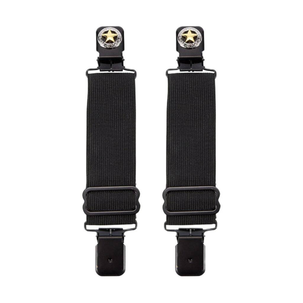 Police Star Black Alligator Boot Clips