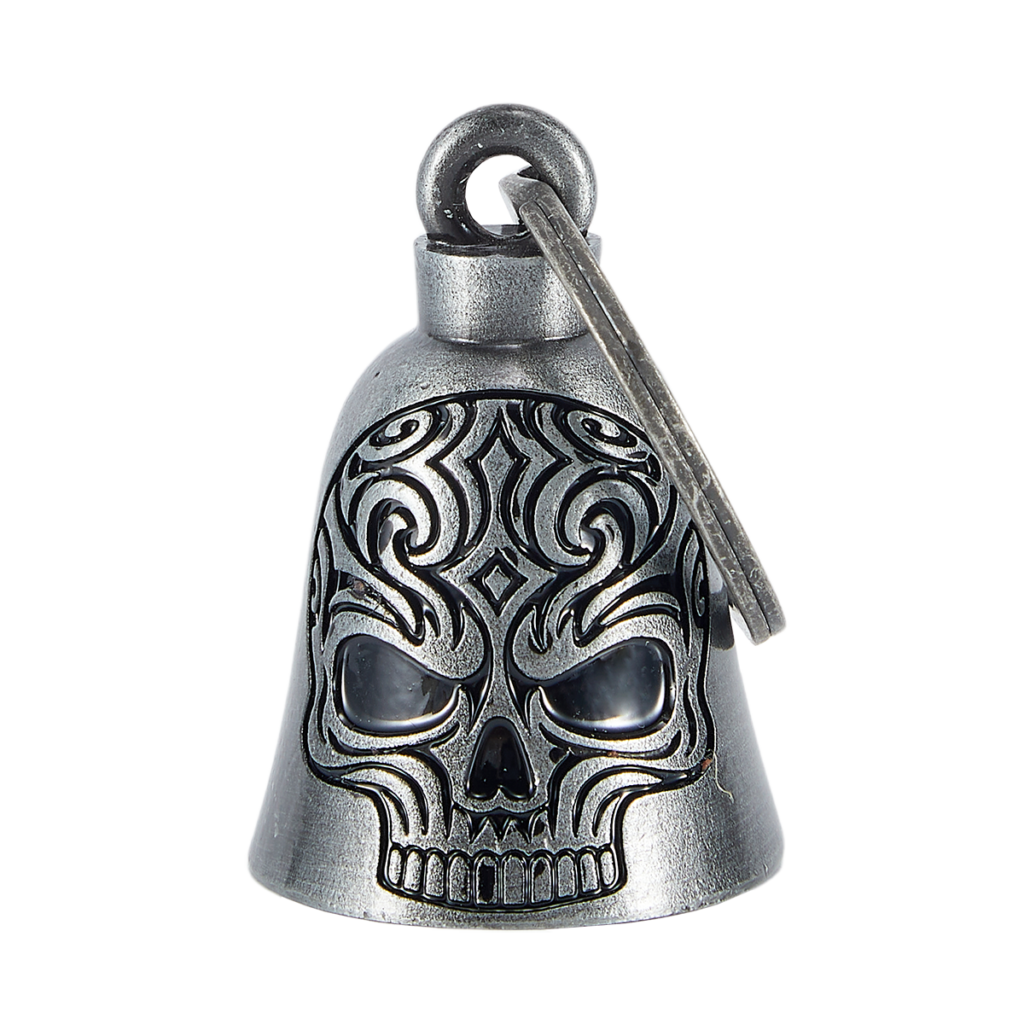Motorcycle Bell Dream Apparel Born To Ride Skull Zinc Alloy Good Luck Charm