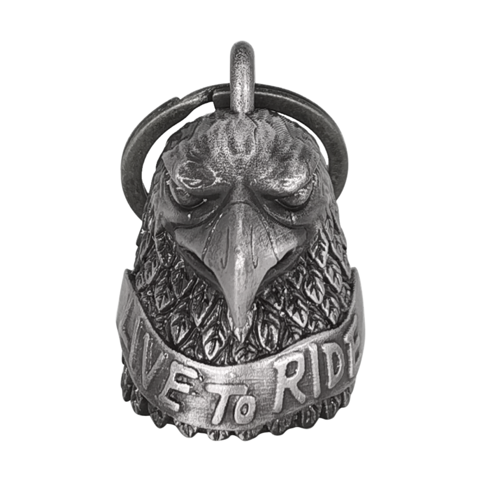 Motorcycle Bell Dream Apparel Eagle Head Live To Ride Metal Bike Accessory