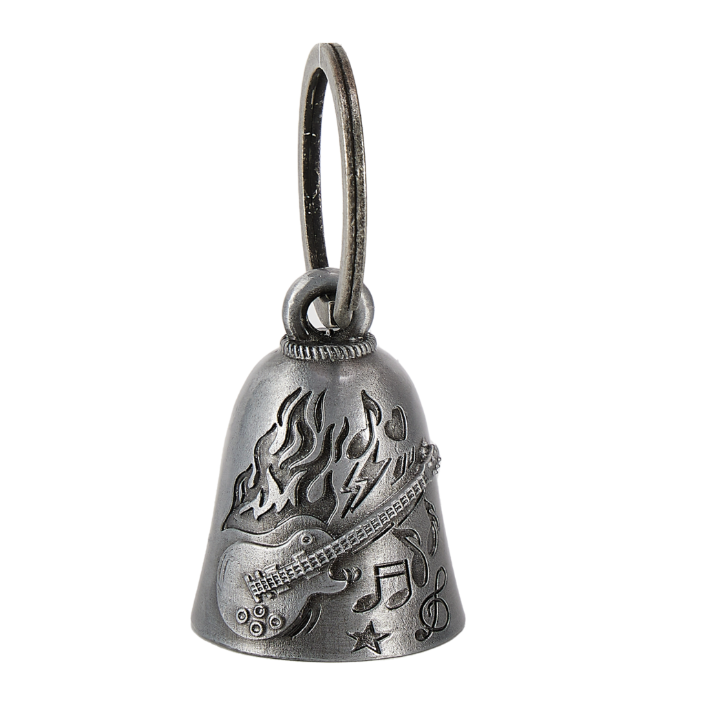 Motorcycle Bell Dream Apparel Flaming Guitar Magnesium Alloy Good Luck Charm