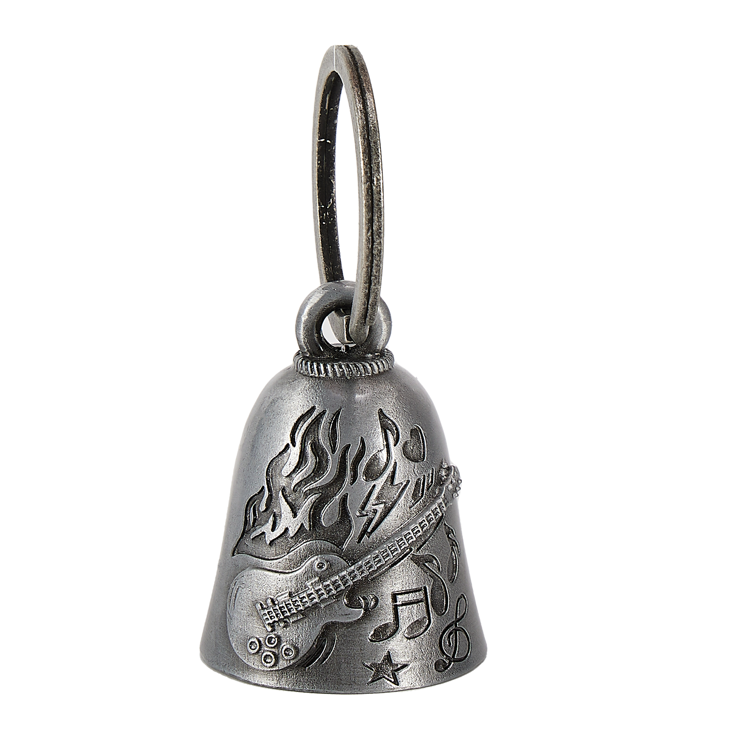 Motorcycle Bell Dream Apparel Flaming Guitar Magnesium Alloy Good Luck Charm