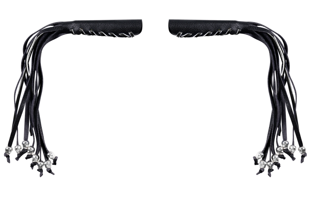 Motorcycle Brake Clutch Lever Grip Covers Dream Apparel Black Skull Fringe