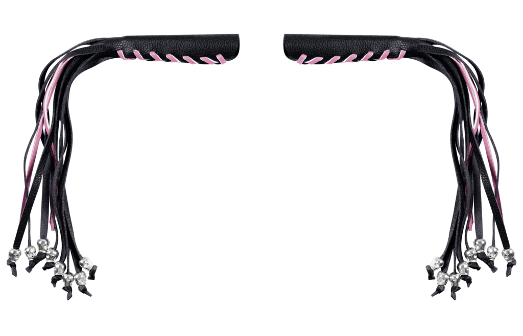 Motorcycle Brake Clutch Lever Covers Dream Apparel Skull Fringe Black Pink