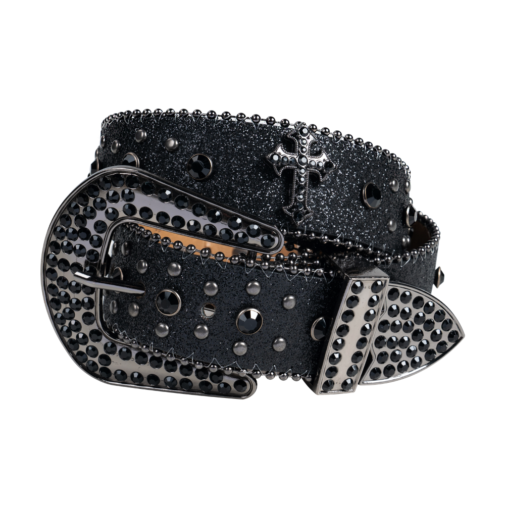 Western Rhinestone Belt Men Women Dream Apparel Medium Large XL Faux Leather