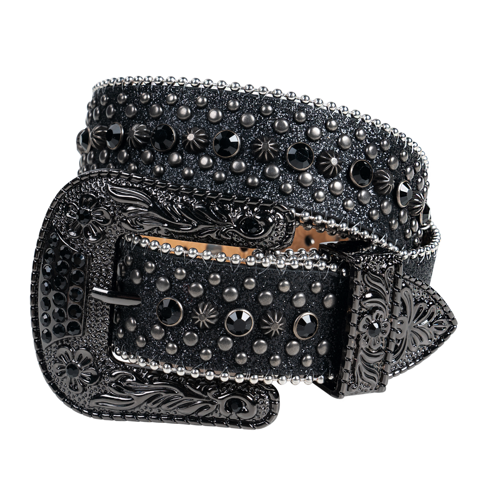 Western Rhinestone Belt Dream Apparel Faux Leather Crystal Bling Medium Large
