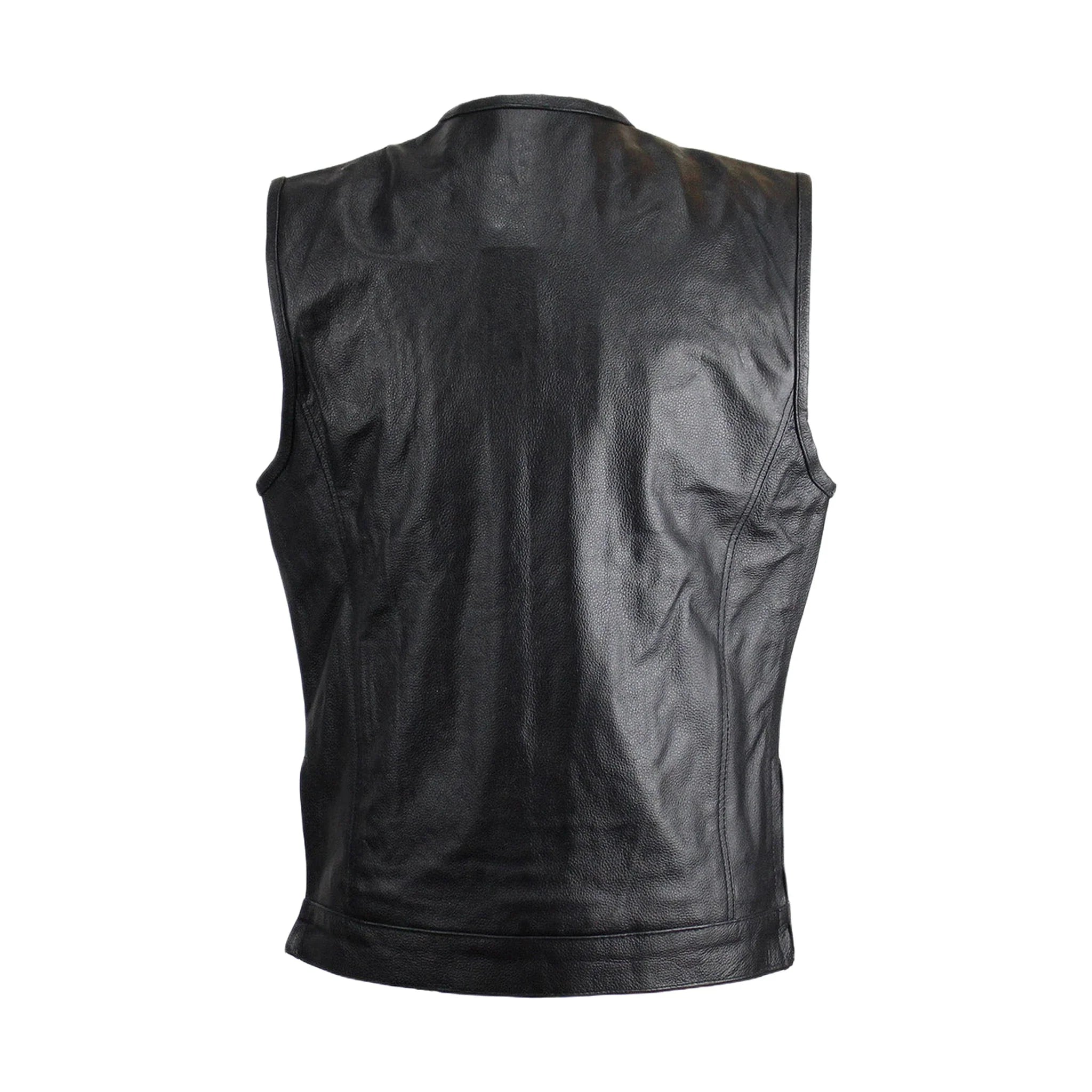 Dream Apparel Split Cowhide Leather Vest With Conceal Carry Pockets - Image 2