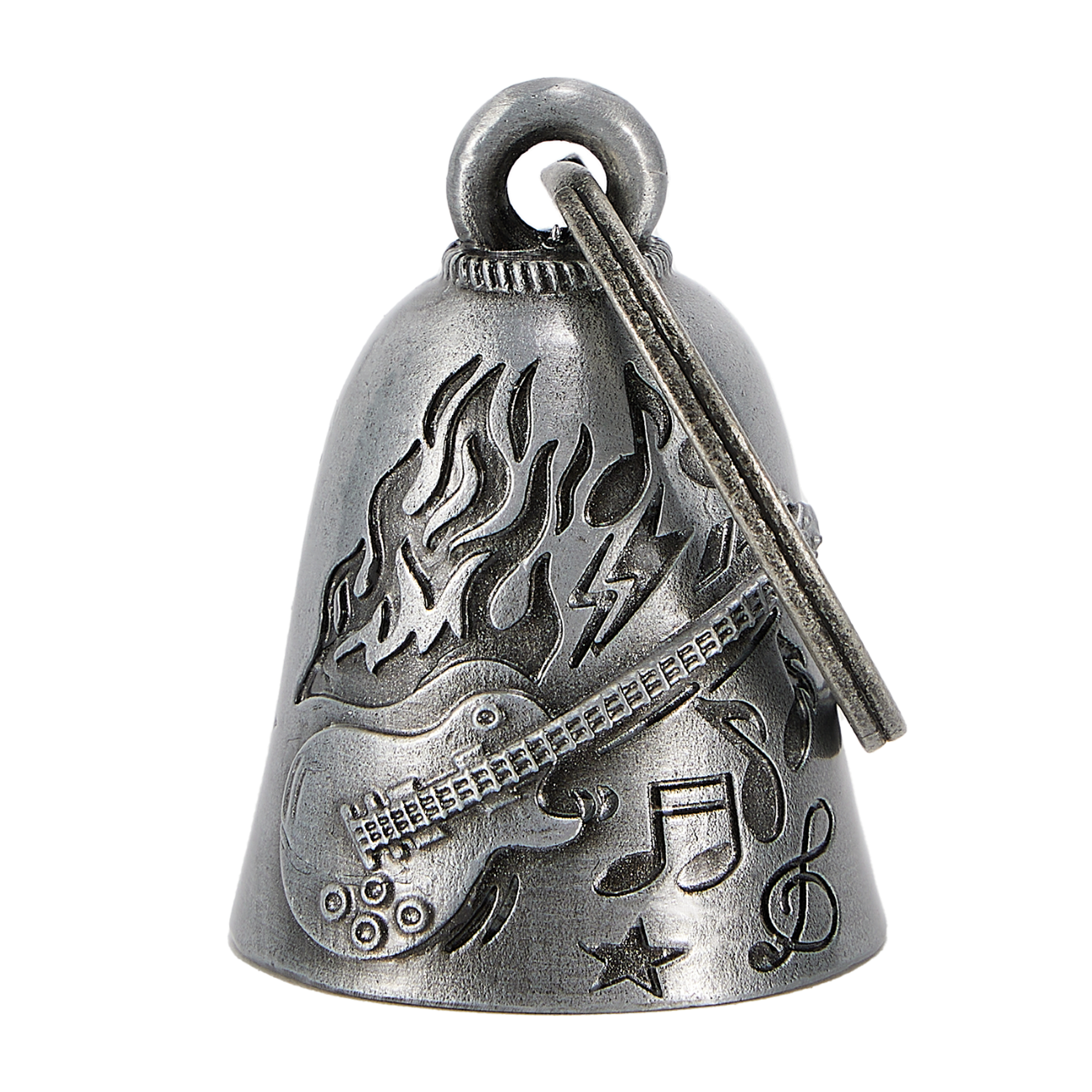 Motorcycle Bell Dream Apparel Flaming Guitar Magnesium Alloy Good Luck Charm - Image 2