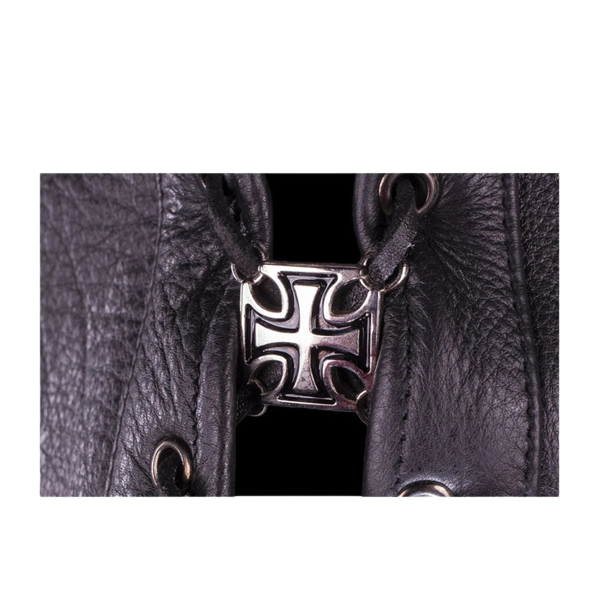 Maltese Cross Lace Up Charm for Vests, Jackets, Boots - Image 2