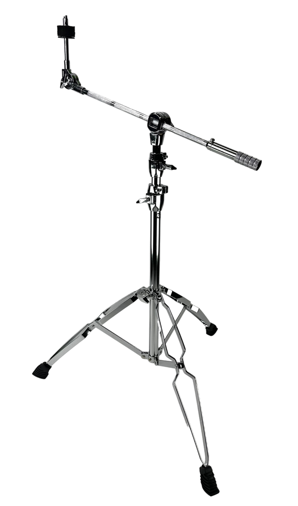 Zenison Cymbal Boom Stand Chrome Heavy Duty Adjustable Double Braced Anti Skid - Image 2