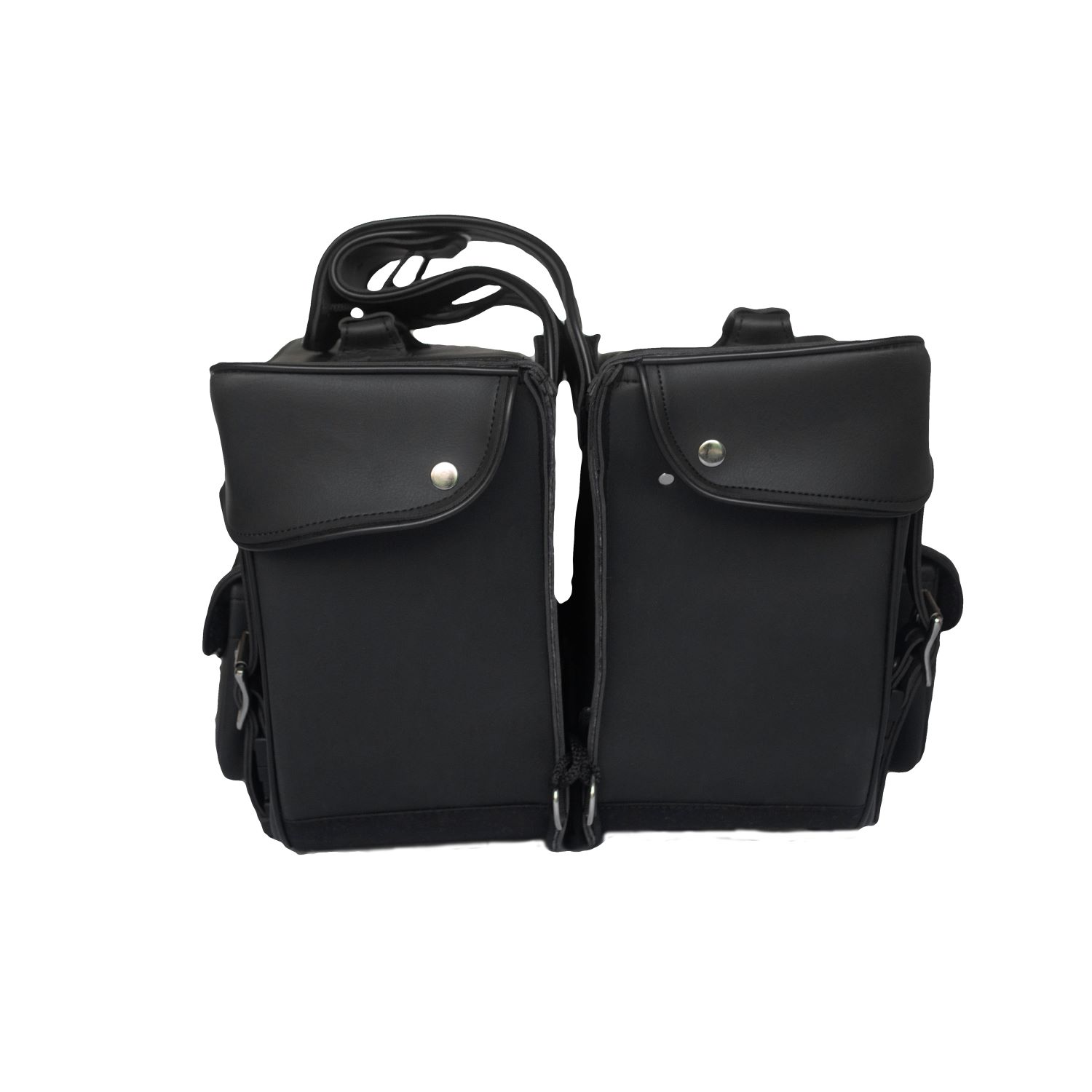 No-Stud Motorcycle Saddlebag Dream Apparel Black Universal Fit 15x13x11 - Image 3