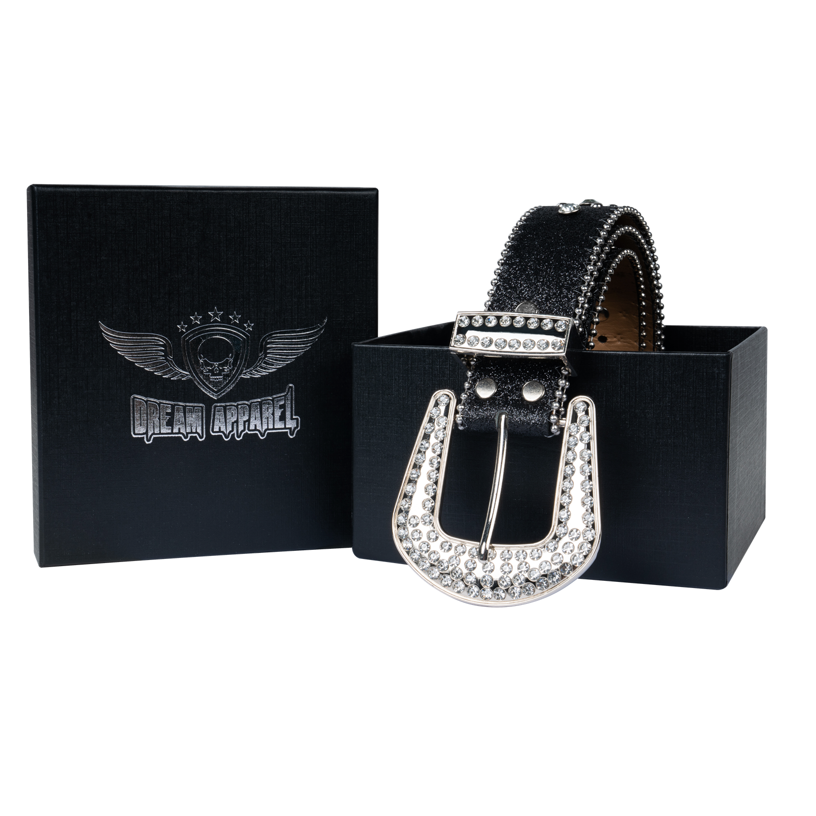 Western Bling Rhinestone Belt Dream Apparel Women Faux Leather Medium Large XL - Image 4