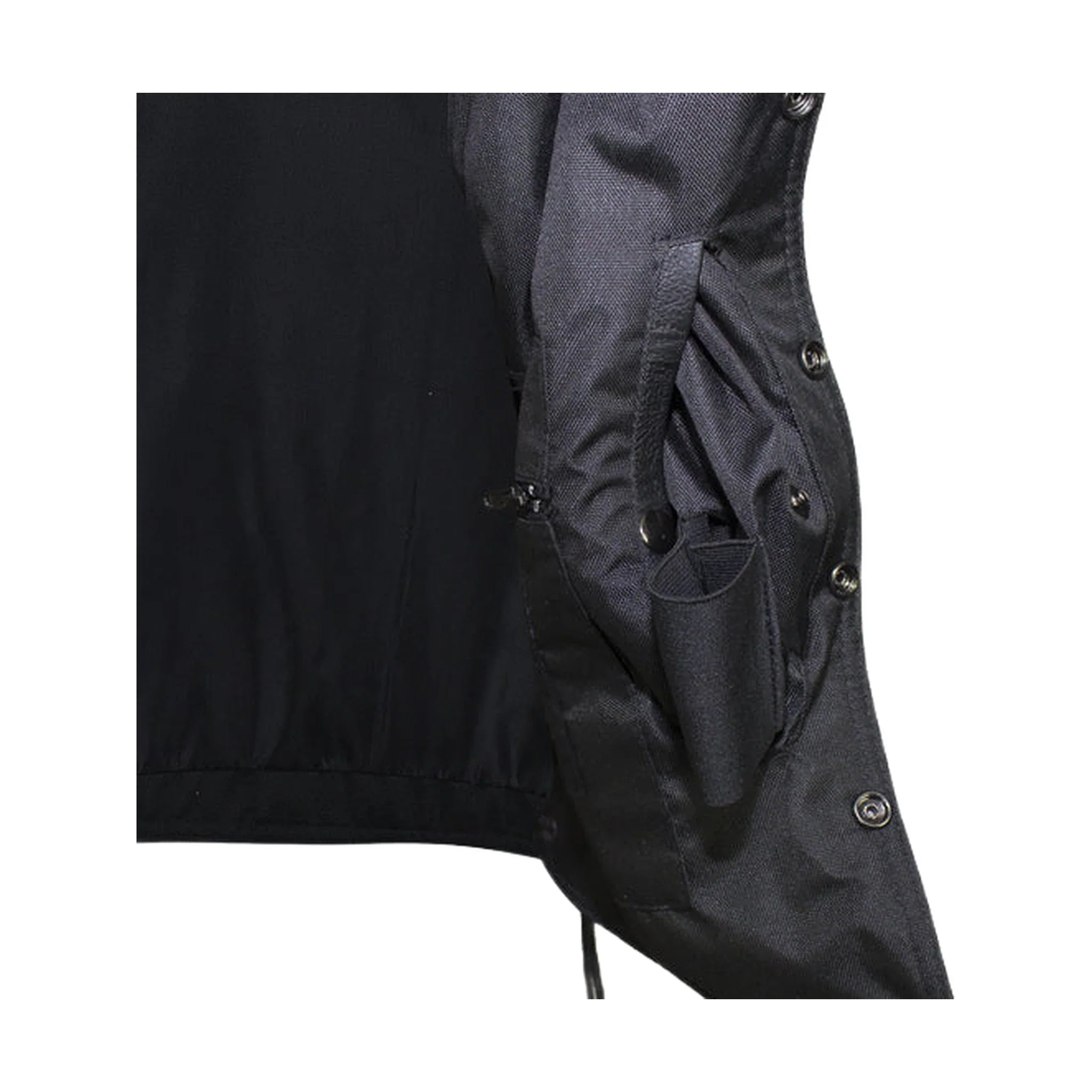 Mens Leather Vest With Concealed Carry inside Pockets Side Laces - Image 4