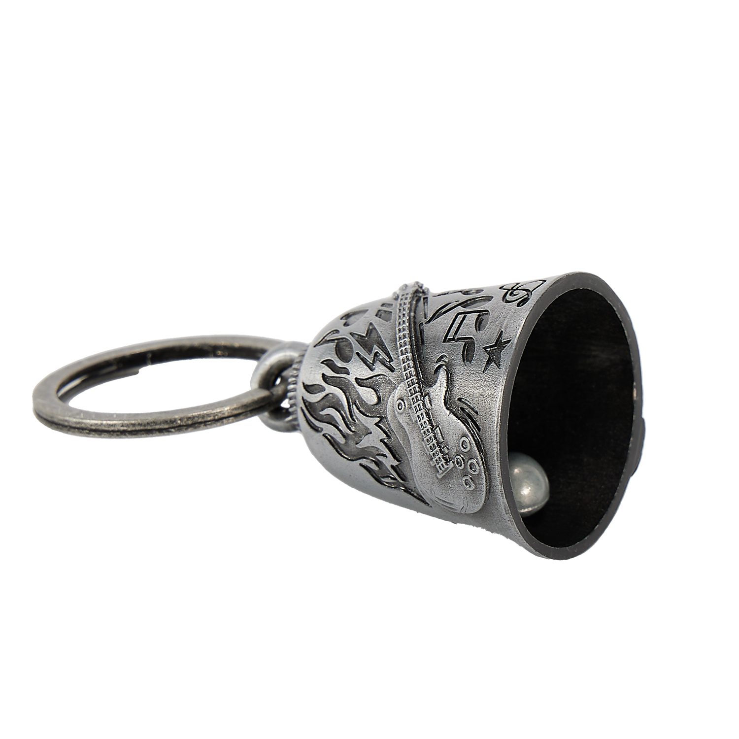 Motorcycle Bell Dream Apparel Flaming Guitar Magnesium Alloy Good Luck Charm - Image 4