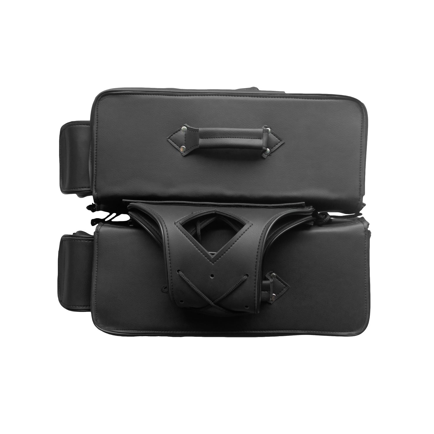 No-Stud Motorcycle Saddlebag Dream Apparel Black Universal Fit 15x13x11 - Image 5