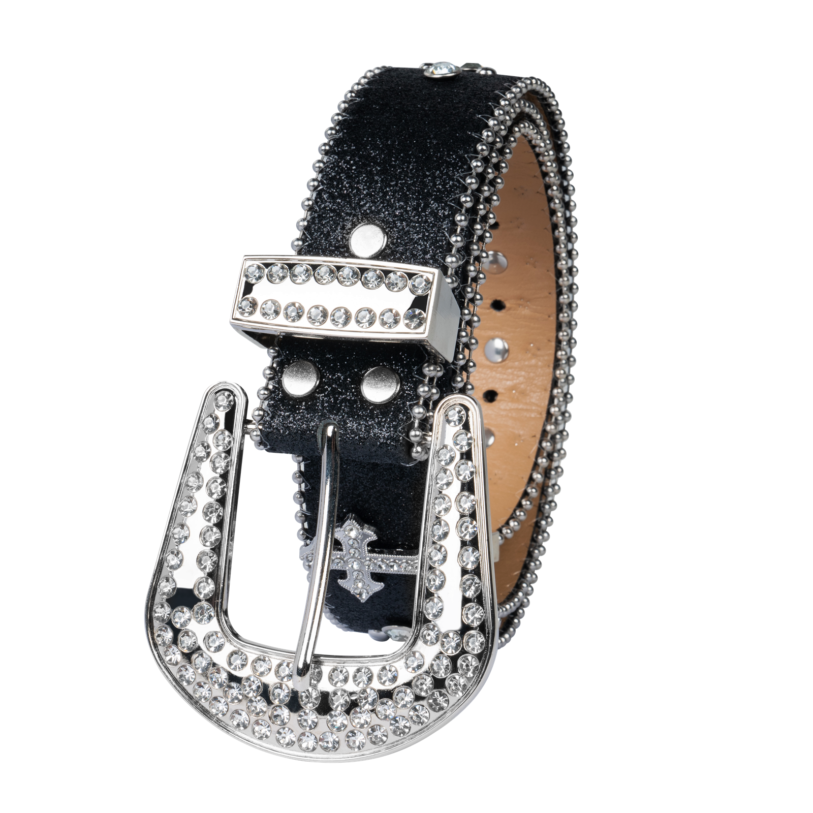Western Bling Rhinestone Belt Dream Apparel Women Faux Leather Medium Large XL - Image 5
