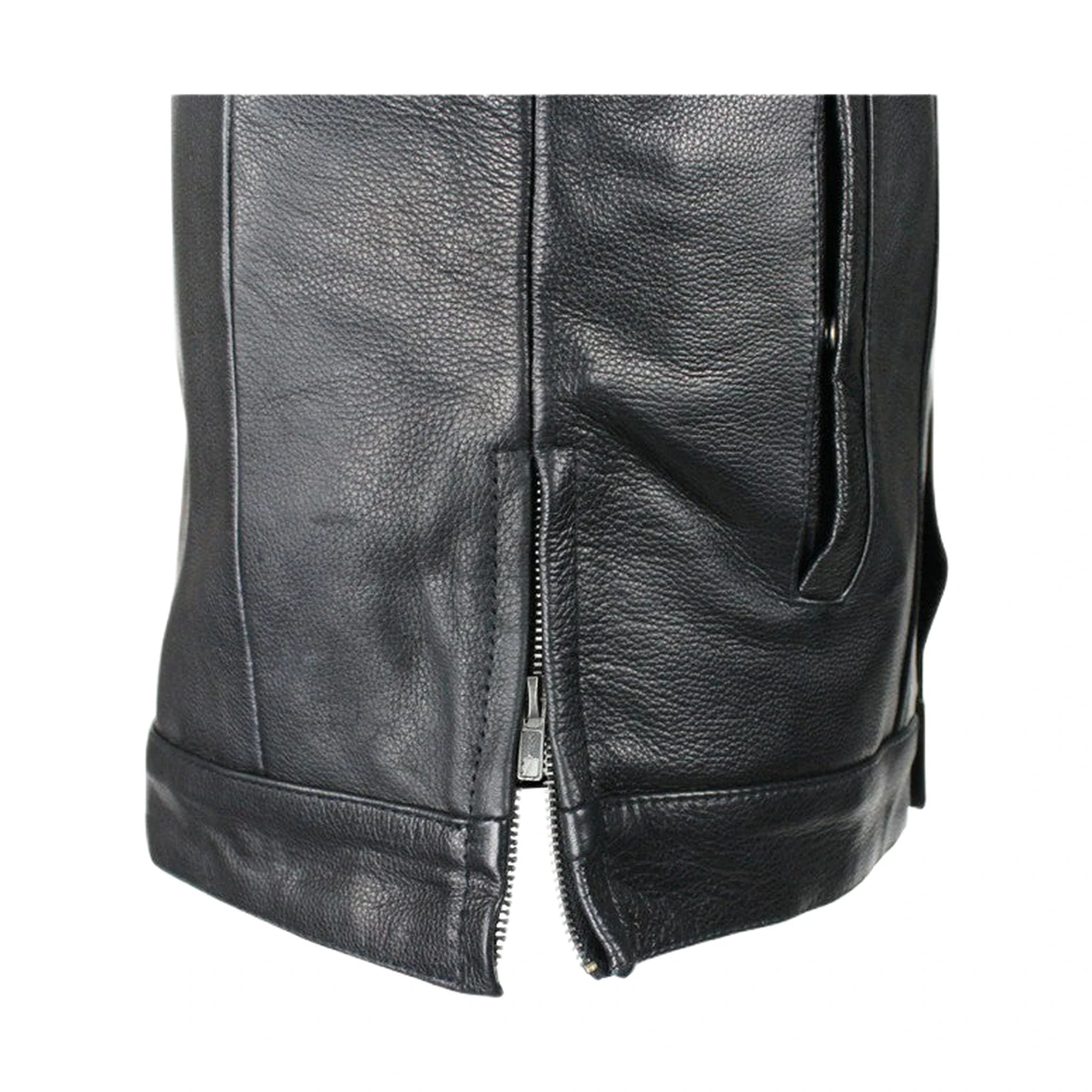Dream Apparel Split Cowhide Leather Vest With Conceal Carry Pockets - Image 5