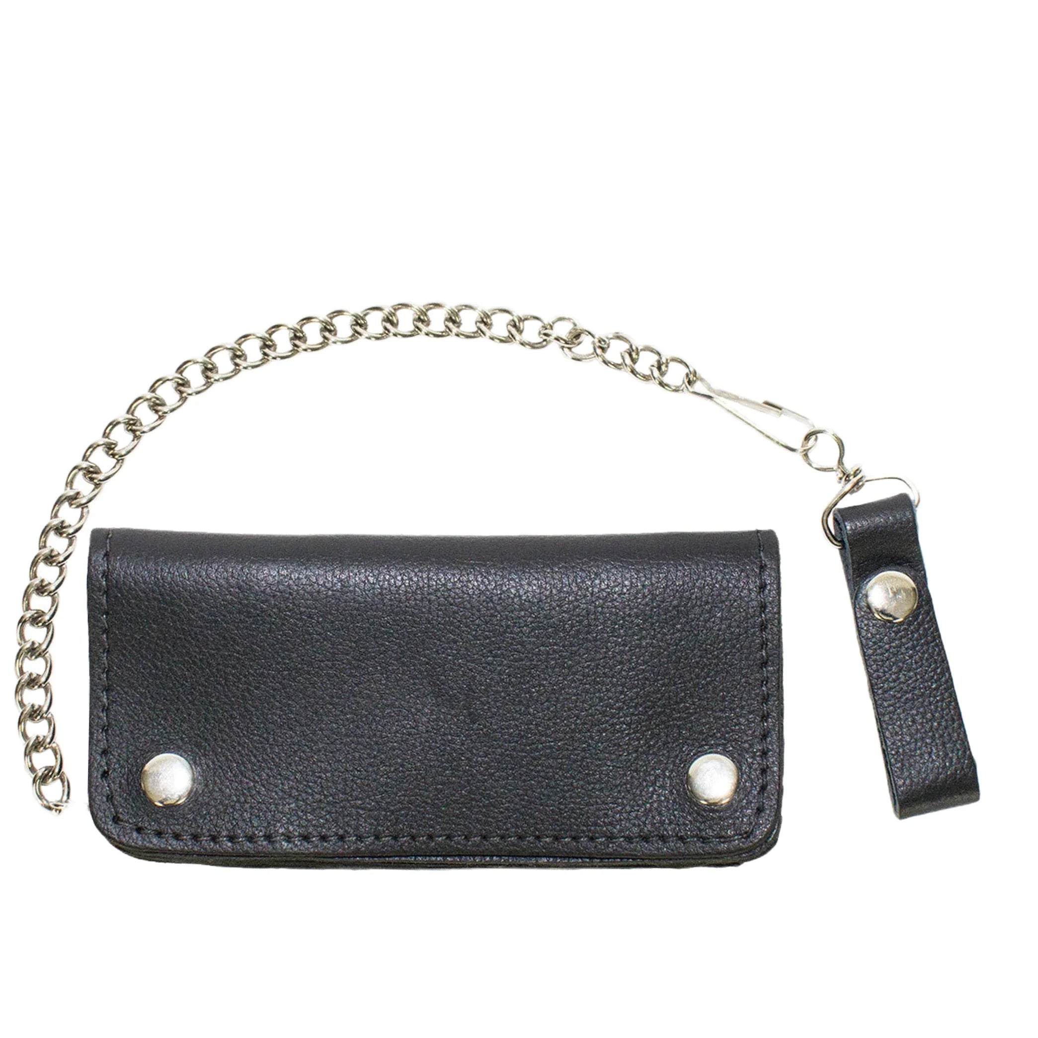 Heavy Duty Black Leather Motorcycle Chain Wallet - Image 5