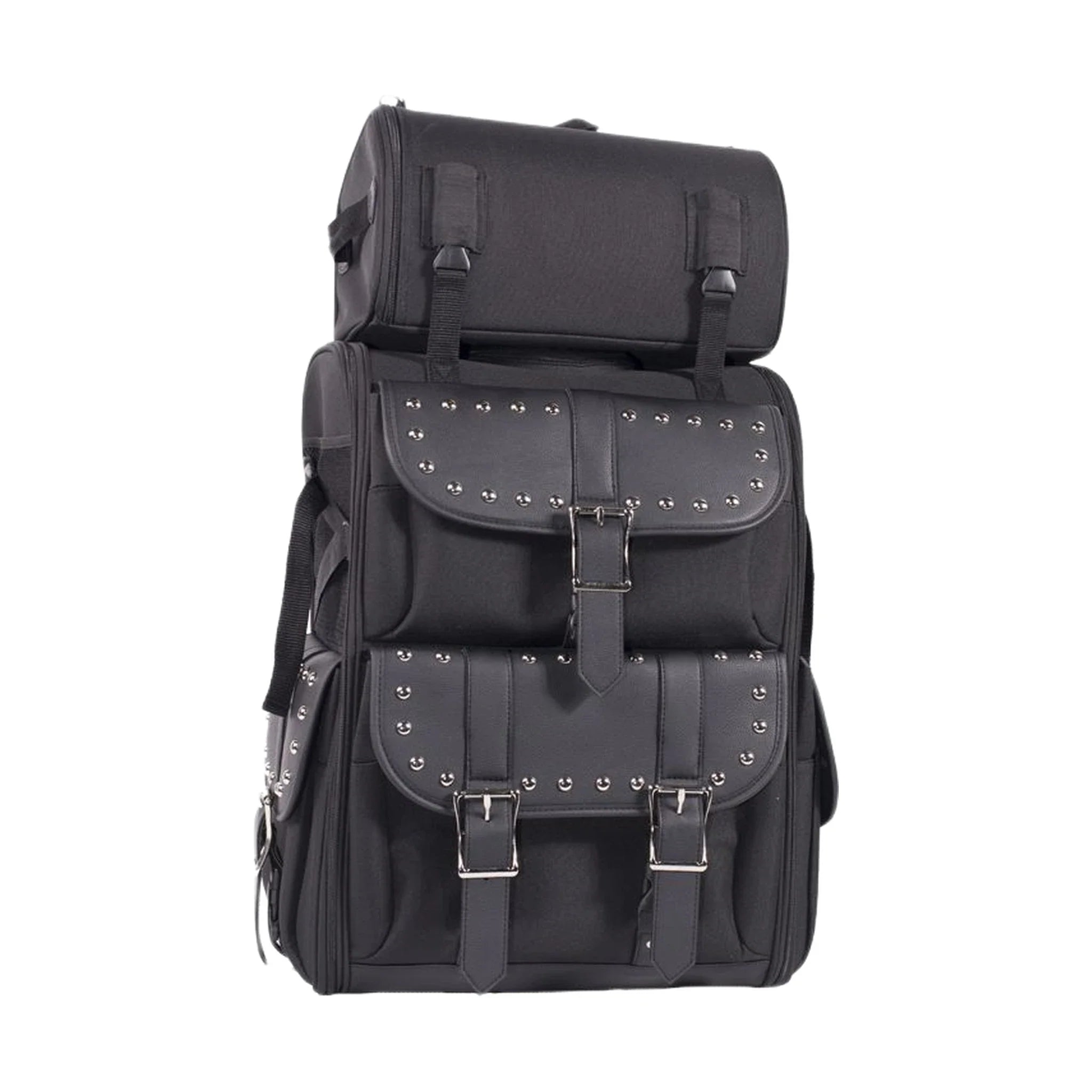 Dream Apparel Large PVC Motorcycle Sissybar Bag With Studs - Image 6