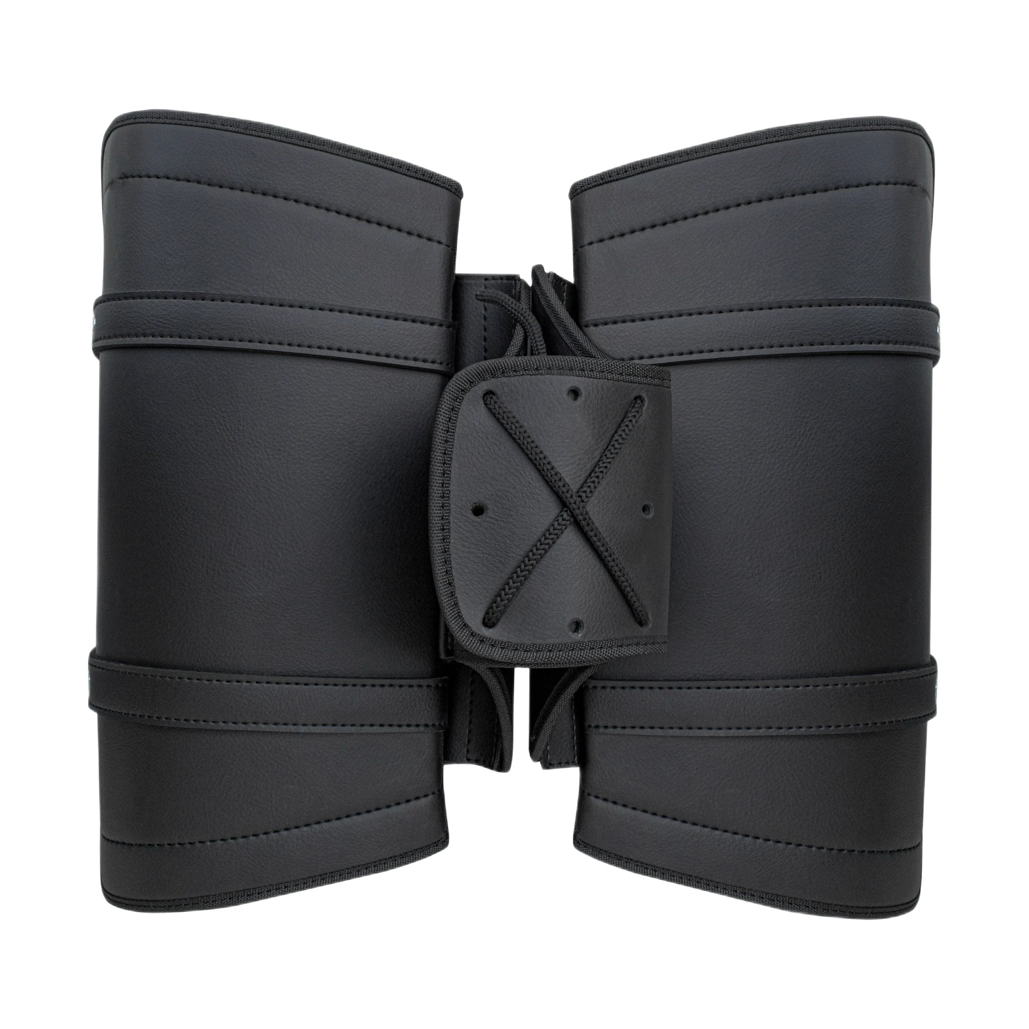 Motorcycle Saddlebag Black PVC Classic Vintage Style, Weather-Resistant - Image 6