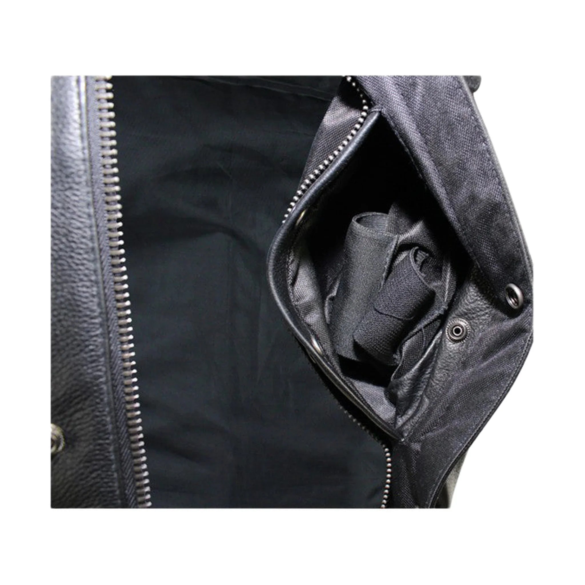Dream Apparel Split Cowhide Leather Vest With Conceal Carry Pockets - Image 6