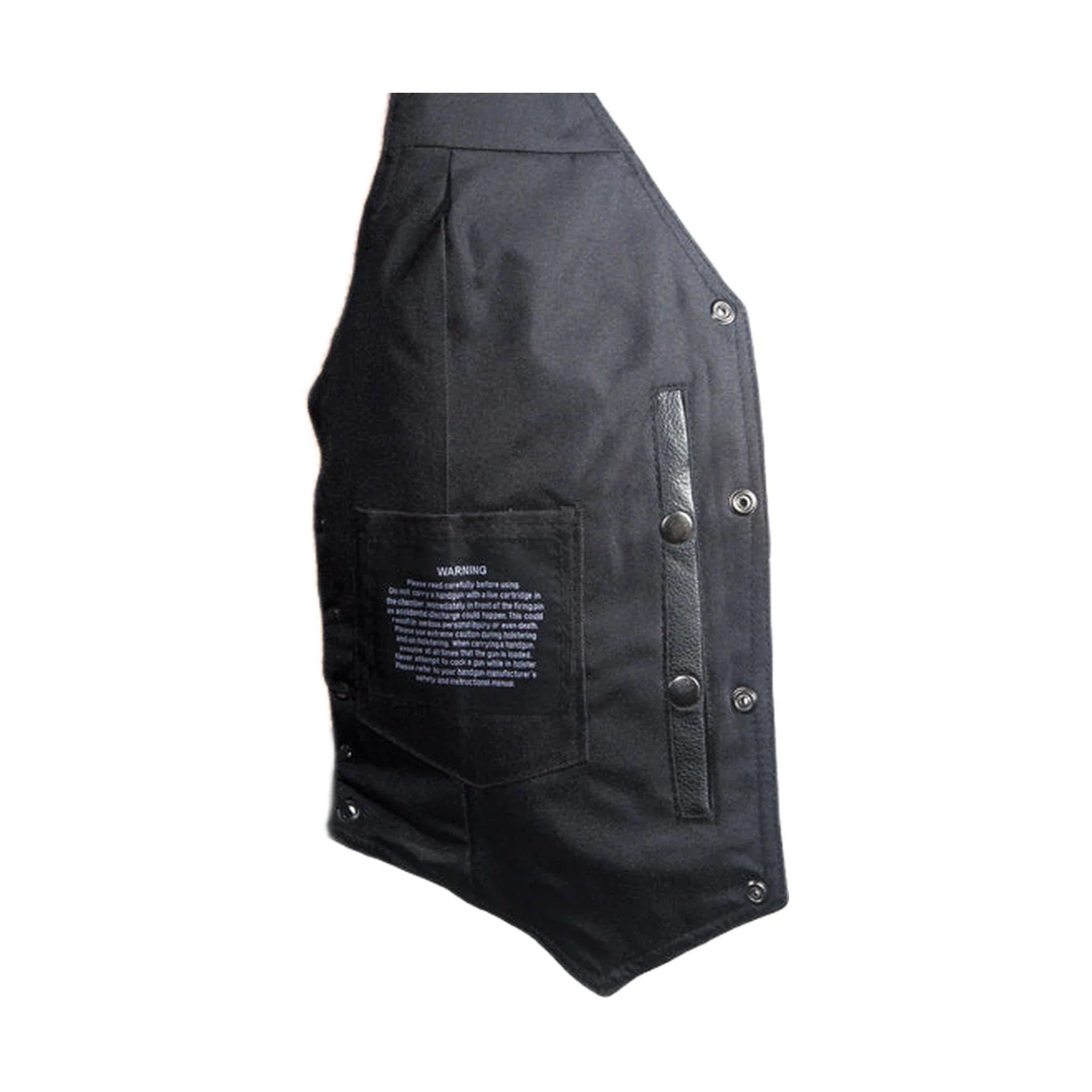 Womens Cowhide Leather Motorcycle Vest With 7 Pockets - Image 6