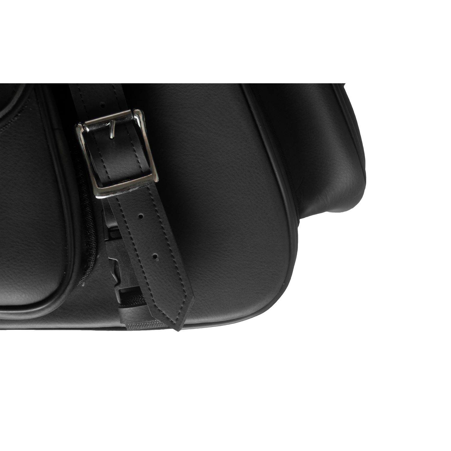 No-Stud Motorcycle Saddlebag Dream Apparel Black Universal Fit 15x13x11 - Image 7