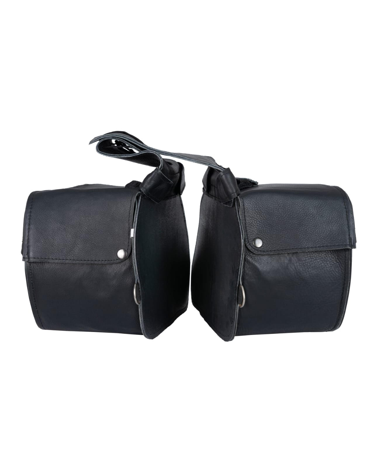Motorcycle Leather Saddlebags Dream Apparel Black Studded Waterproof - Image 8