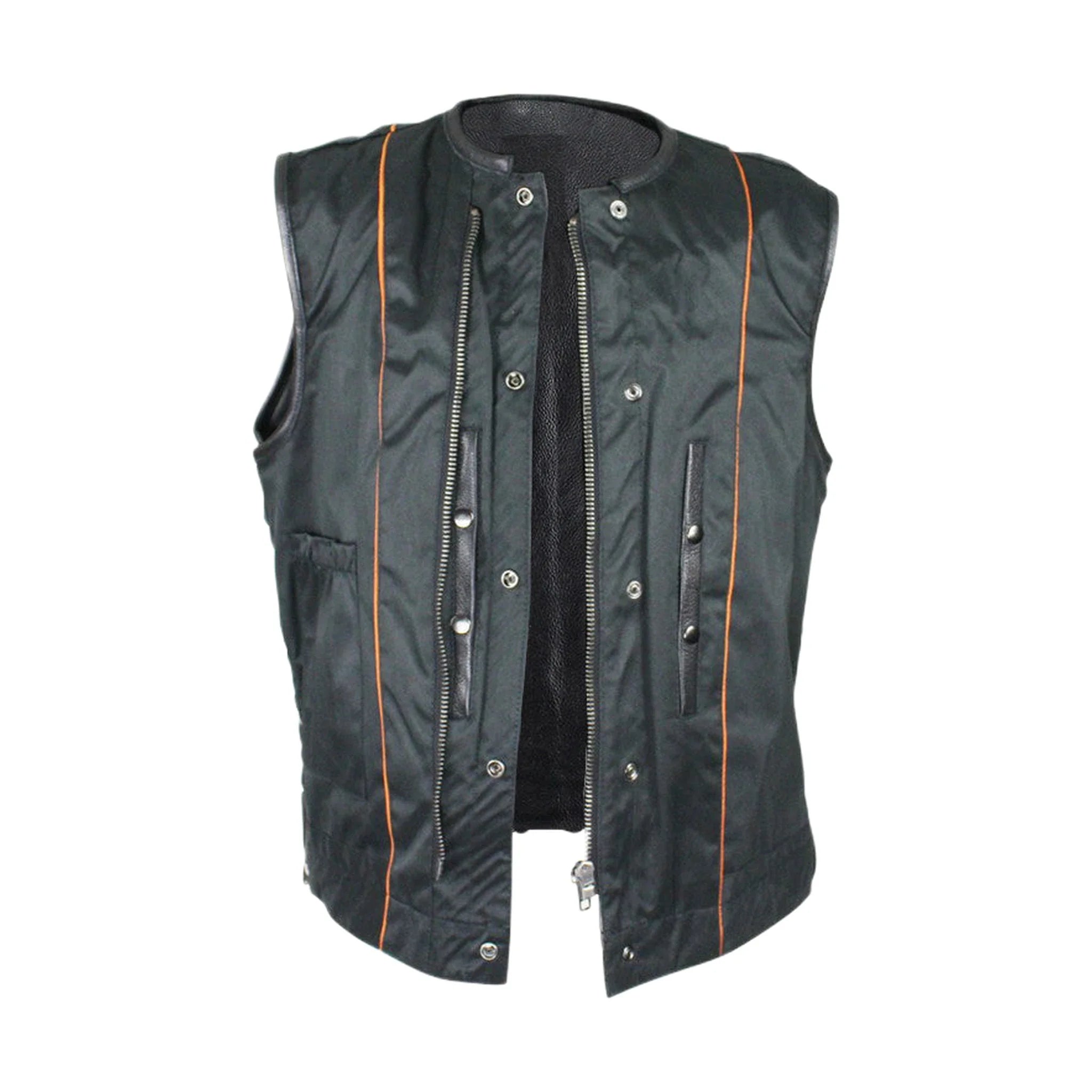 Dream Apparel Split Cowhide Leather Vest With Conceal Carry Pockets - Image 8