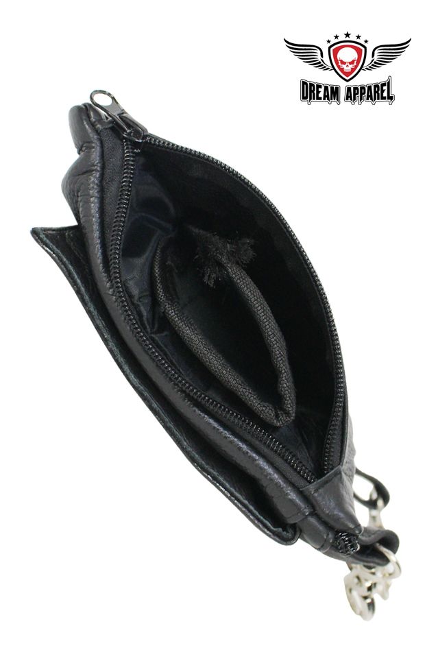 Studded Naked Cowhide Leather Belt Bag Lime Green Wing Heart 9x7.5 Inch - Image 2
