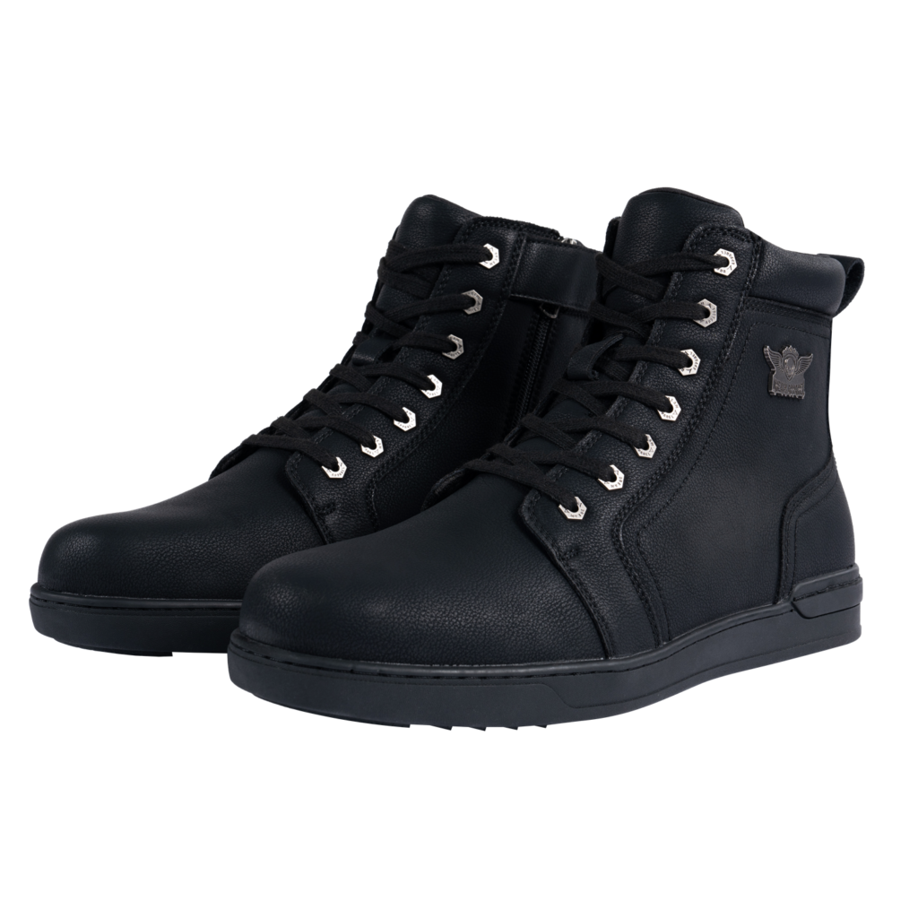 Motorcyle Men's Biker Boots Straps & Ring on Ankle
