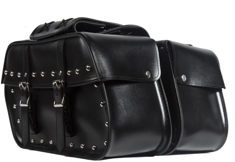 Motorcycle Saddlebag Durable Leather Universal Fit Storage Bag