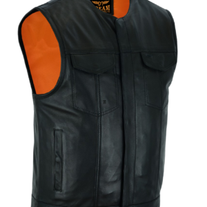 Mens Vest Black Liner w/ Zipper & Snaps