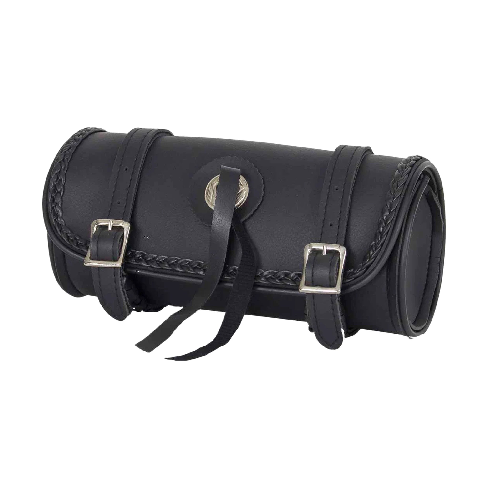 Dream Apparel 12" PVC Motorcycle Tool Bag With Braid & Concho